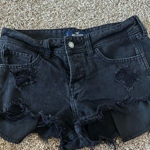 Hollister Black Jean Shorts